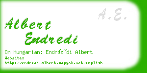 albert endredi business card